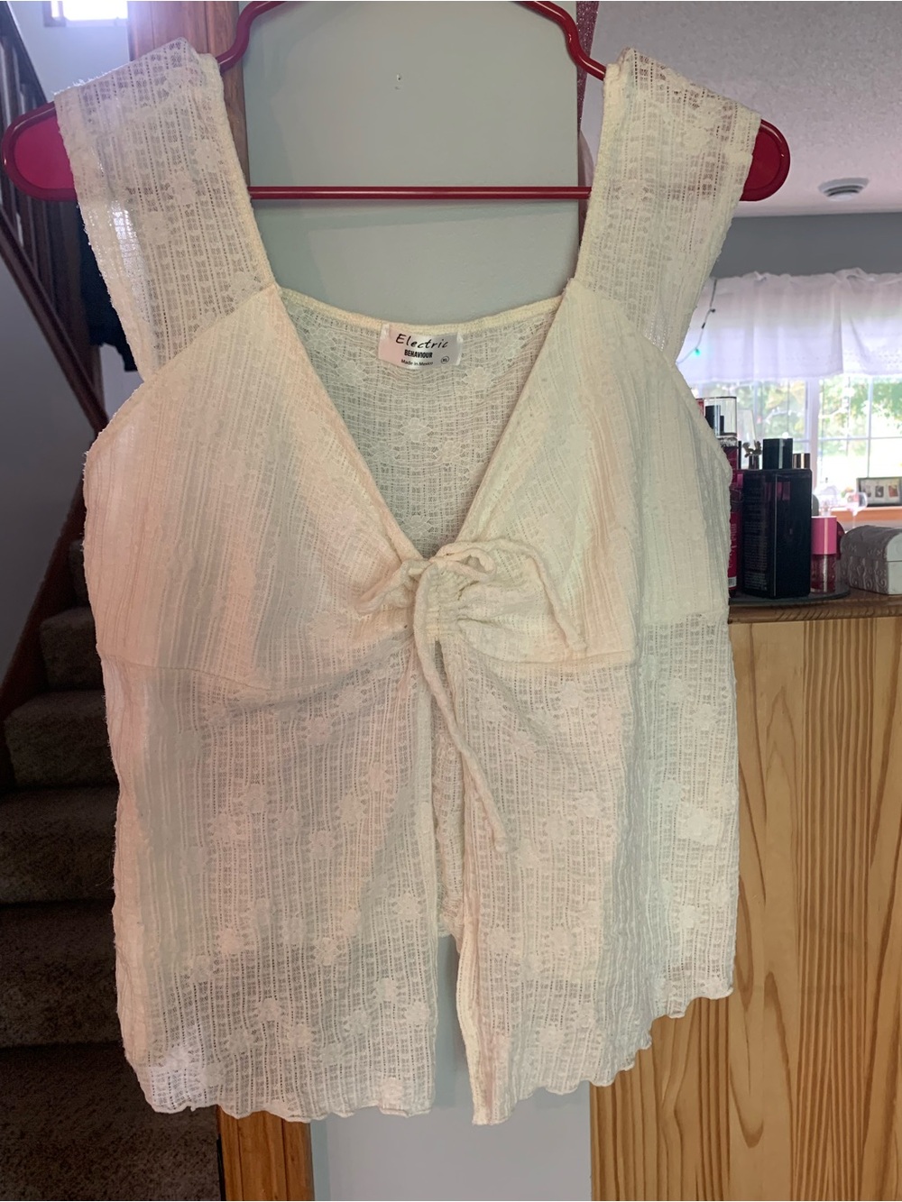 Cream lace top